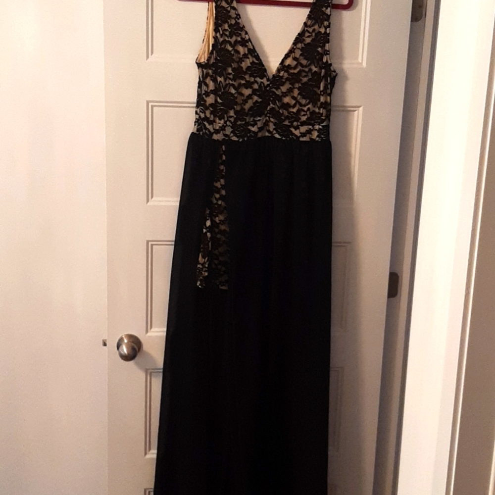 Floor length floral dress
